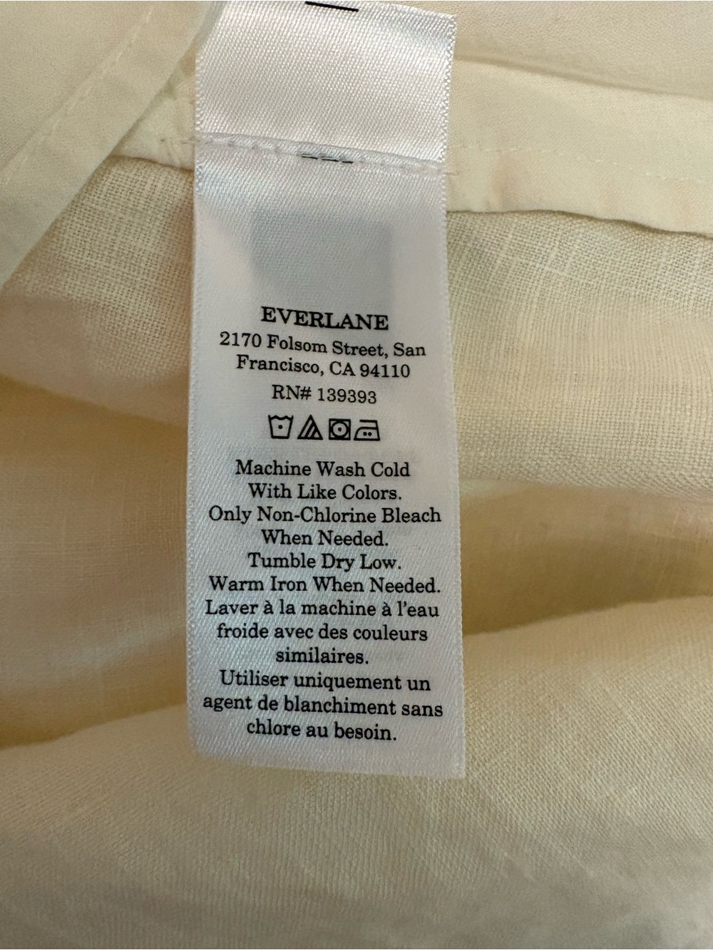 Everlane Linen Oversized Puff Sleeve Dress 100% European Flax Lux Pockets Large - Picture 11 of 12